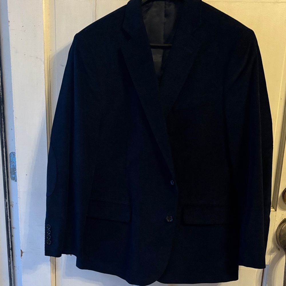 Stafford Men's Dark Blue Corduroy Blazer